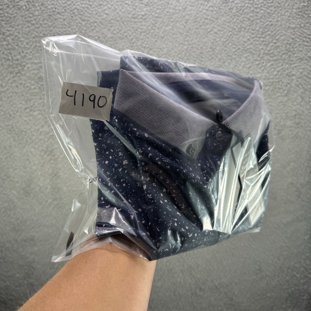 Greyson Golf Polo Shirt Mens XL Blue Angel Tears AOP Stretch Justin Thomas NWT - Picture 13 of 13